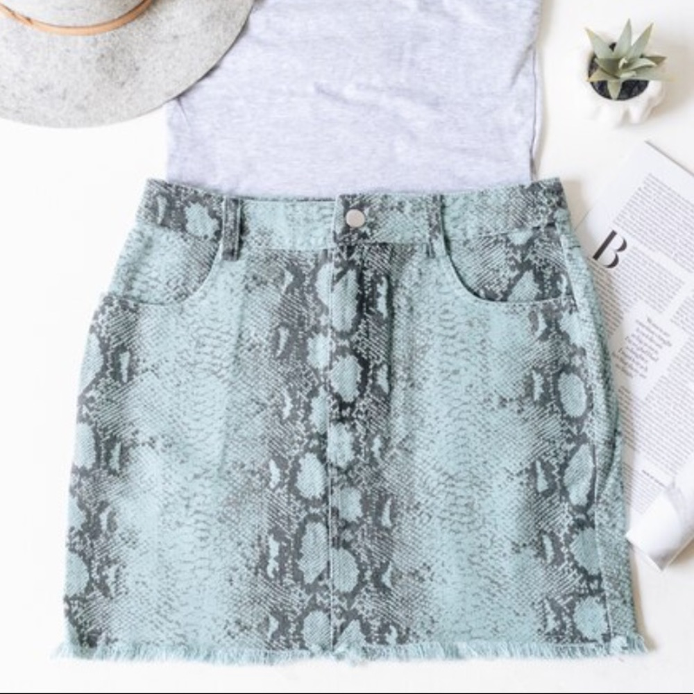 THE COPPER CLOSET - Snakeskin Skirt